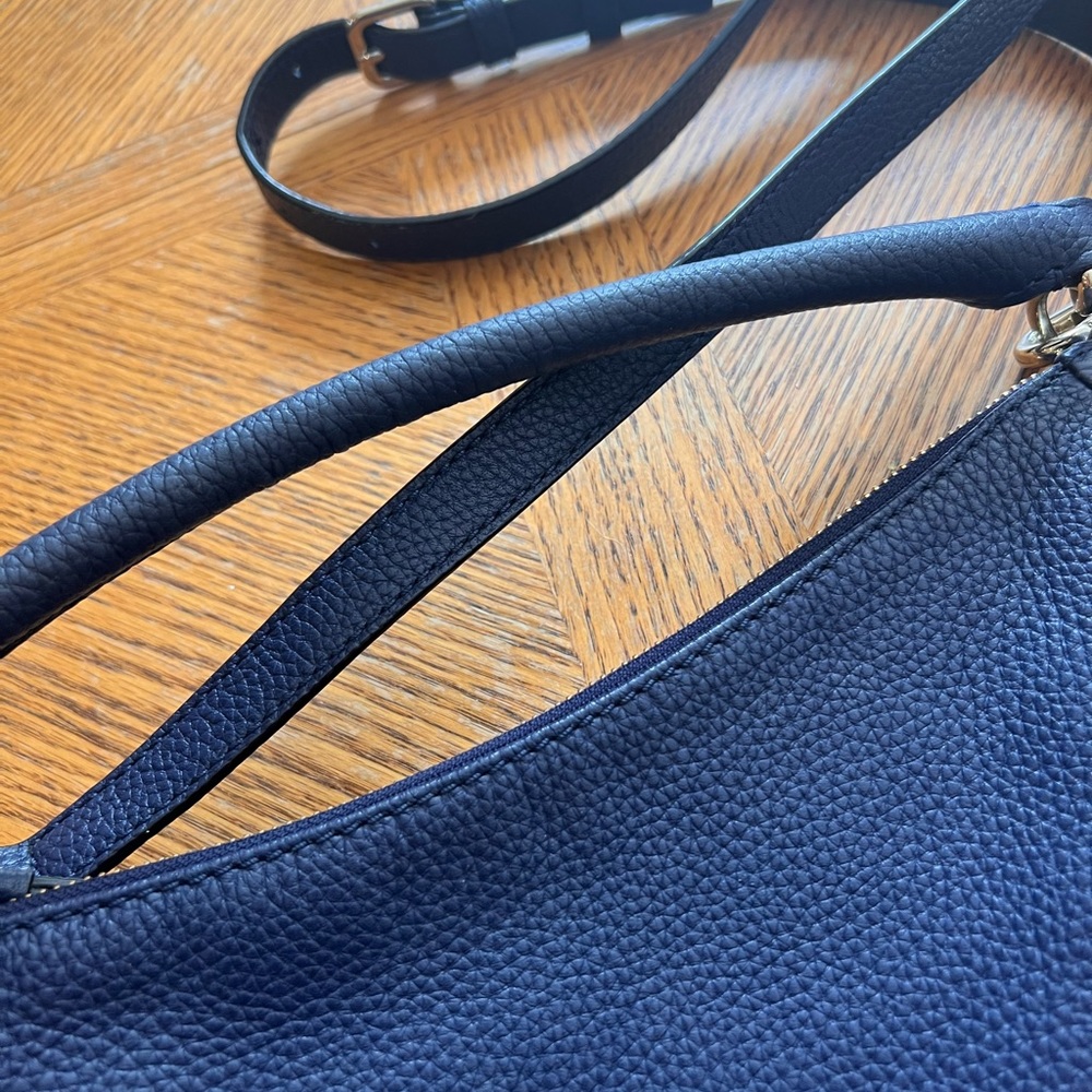 kate spade Ella Navy Blue Pebbled Leather Crossbody Bag - Picture 4 of 13